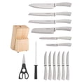 thumbnail image 4 of Sabatier 15-Piece Textured Grip Stainless Steel Knife Block Set, 4 of 5