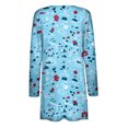thumbnail image 4 of Pompotops Chemisier Décontracté à Manches Longues Imprimé pour Femmes avec Poche Cardigan Liquidation, 4 of 5