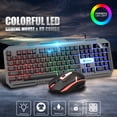 thumbnail image 1 of T25 Game Luminous 104 Key Mouse And Keyboard Set Wired Metal Panel Mechanical Hand FeelingMouse And Keyboard Set With Mobile Phone Bracket, 1 of 8
