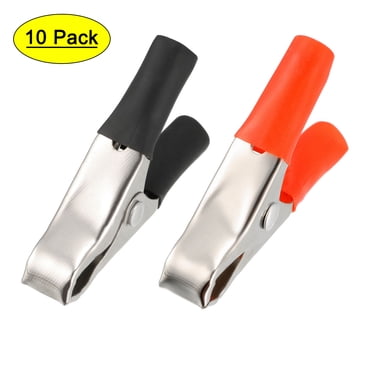 Unique Bargains Pinces à Batterie 10A Pinces Alligator Test Terminal Pince Électrique Crocodile, 10 Pcs