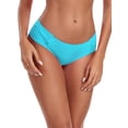 thumbnail image 4 of Ocean Blues Women's Full Coverage Bikini Bottom Mid Rise Ruched Sides Swim Bottoms Sky Blue Size Large, 4 of 7