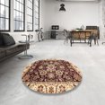 thumbnail image 3 of Ahgly Company Tapis d'Intérieur Ronds Abstraits Rouges Abstraits pour Aire, 7 Pieds Rond, 3 of 6