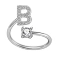 thumbnail image 1 of PVCS Bague Mode Exquise 26 Style Alphabet Anglais Lettre Bague en Cuivre, 1 of 1