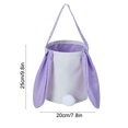 thumbnail image 3 of Ovzne Panier Queue de Lapin à Longues Oreilles en Coton et Lin Panier Rond Sac-Cadeau de Pâques Sac à Main Panier de Rangement pour Oeufs de Pâques Sac de Rangement en Liquidation, 3 of 6