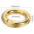thumbnail image 2 of Unique Bargains Gold Zinc Alloy Spring Gate O Ring Snap Clip Buckle 10 Pack, 2 of 5