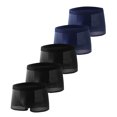 thumbnail image 1 of Dagugfen Mens Underwear Mesh Mid Waist Seamless Breathable Comfy Thin No Chafe Lightweight Boxers 5 Pack, 1 of 3