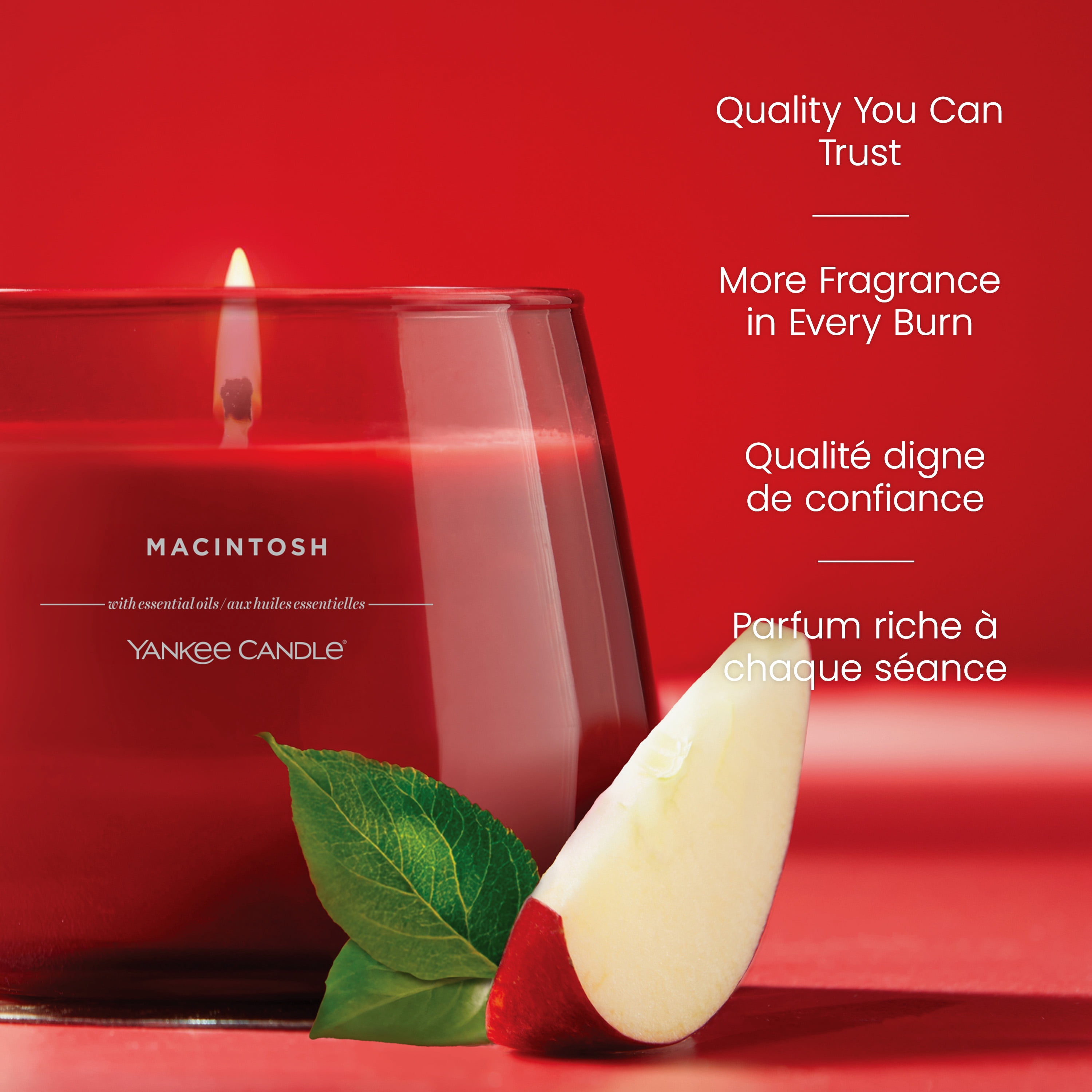 Bougie parfumée Yankee Candle en pot Studio, jusqu’à 50 heures de combustion, Macintosh
