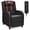 Red, variant on Giantex Gaming Recliner Chair, Reclining Gaming Chair Ergonomic Leather Sofa with Footrest Lumbar Support Headrest and Side Pouch for Living Room Home Theater, White