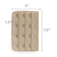 thumbnail image 3 of Lady 3 Rows 4 Hooks Brassiere Extension Strap 3 Pcs Champagne Color, 3 of 5