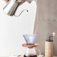 thumbnail image 4 of TopLLC Coffee Filter Coffee Colored Glass Filter Mug Portable Glass Hand Brewed Coffee Filter Mug Drip Reusable Filter Removable Wooden Base filters cup, 4 of 6