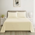 thumbnail image 4 of Marina Decoration 600 Thread Count Ultra Soft Deep Pocket Hotel Standard Solid Bedding Long Staple Percale Cotton All Season Sheet Set with Pillowcase, 4 of 7