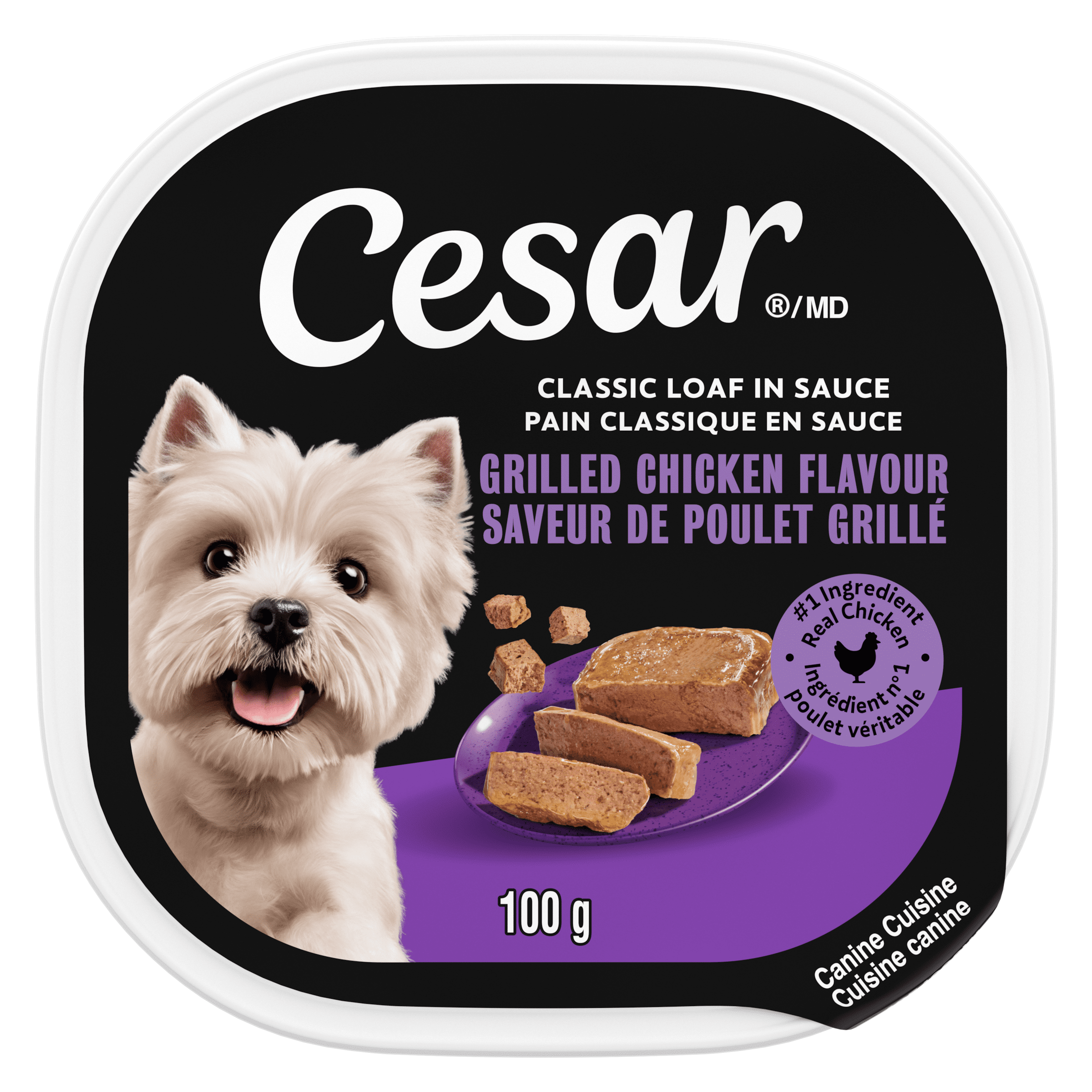Cesar Classic Loaf in Sauce Grilled Chicken Flavour Soft Wet Dog Food