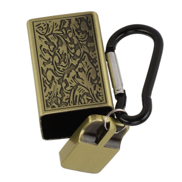 Portable Ashtray Pocket Covered with Lid, Aluminum Alloy, Mini Embossed Pattern, Bar Indoor Outdoor Home Office, Easy to Use, Wide Application, Easy to Carry