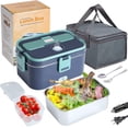 thumbnail image 1 of Portable Microwave Alternative, Electric Lunch Box For Car Home Office, 80W Faster Heating Food Warmer With Leak Proof Design, Safe Material Easy Clean Detachable Stainless Steel, 1 of 7