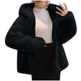 thumbnail image 1 of LSLJS Manteau Femme Mode Uni à Poches Veste Peluche Manches Longues à Revers, 1 of 9