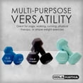 thumbnail image 3 of HolaHatha 5, 10, and 15 LB Neoprene Dumbbell Free Hand Weight Set w/ Rack, Multi, 3 of 11
