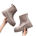 thumbnail image 3 of LOVZFMLL Bottes pour Femmes Bottines à la Cheville Bout Rond Imperméables Talon Bas Épais Bottes de Pluie Printemps Automne Mode Chaussures Décontractées, 3 of 5