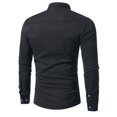 thumbnail image 3 of Pompotops Nouvelle Chemise Décontractée Mode Homme à Pli Frontal à Manches Longues Chemise Manteau en Solde, 3 of 4