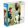 thumbnail image 2 of 1000 Piece Linen Finish Blueboard Puzzle Norman Rockwell Home From Camp, 2 of 2