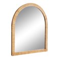 thumbnail image 1 of Kate and Laurel Rahfy Boho Arch Rattan Wall Mirror, 28 x 32, Natural Wood, Decorative Wooden Mirror with Authentic Rattan Frame for Bathroom Vanity Mirror, 1 of 9