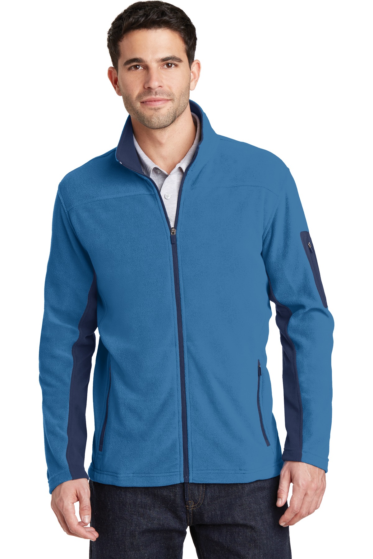 Port Authority ® Summit Fleece Full-Zip Jacket. F233 Xs Regal Blue/ Dress Blue Navy
