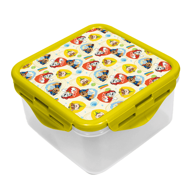Paw Patrol Multi Purpose Reusable Sandwich Box with Leak Proof Snap Closing Lid for Lunch, Snacks and On The Go, 730 ml