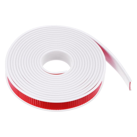 Uxcell U-Shape Edge Banding 7/8" x 19.7ft (22mm x 6M) Self Adhesive TPE Flexible Veneer Tape Soft Edge Strip Protector for Furniture Cabinet Table Protection Repair, White
