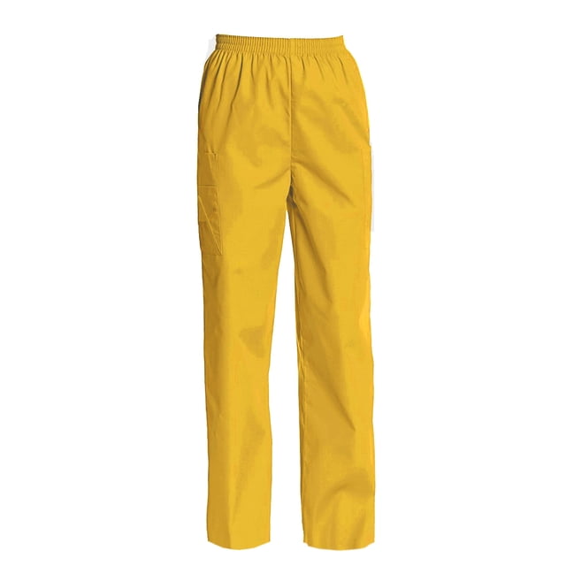 Women's Full Elastic Waist Cargo Scrub Pants
