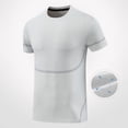 thumbnail image 4 of asjyhkr Mens Compression Shirts Short Sleeve Quick Drying Gym Athletic Base Layer Sport Undershirts, 4 of 5