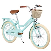 HMSHA Multiple Colors,Bike with Basket for 7-10 Years Old,20 inch wheel,No Training Wheels Included