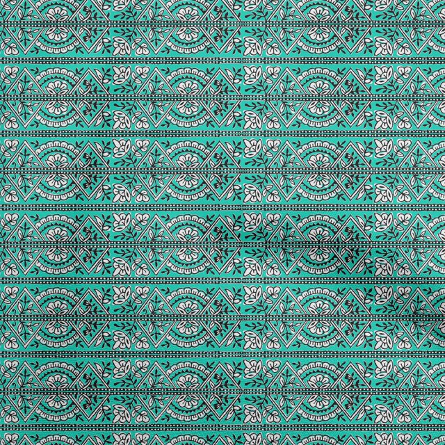 oneOone Velvet Aquamarine Green Fabric Block Craft Projects Decor Fabric Printed By The Yard 58 Inch Wide-76