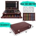 thumbnail image 3 of US Art Supply 162 Piece-Deluxe Mega Wood Box Art, Painting & Drawing Set that contains all the additional supplies you need to get started., 3 of 4