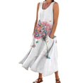 thumbnail image 1 of TJAZFJPA Robes en Satin pour Femmes Mode pour Femmes Col Rond Décontracté Imprimé Pissenlit 3D Sans Poignets Poche Longue Robe Débardeur Robe Décontractée Robes de Soirée pour Femmes Élégantes Robes pour Femme, 1 of 6