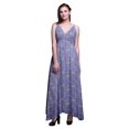 thumbnail image 1 of Bimba Feuilles Femmes Imprimé Sans Manches Longue Maxi à Bretelles Bohème Robe de Plage-Grand, 1 of 5
