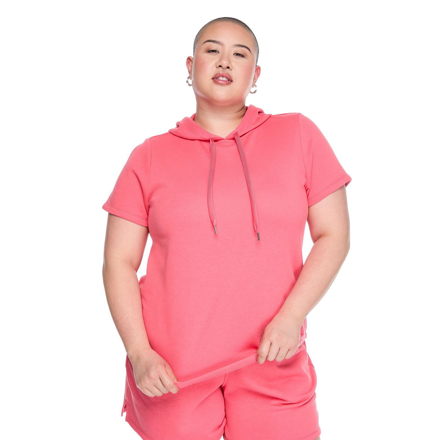 Haut à capuchon manches courtes Lane Bryant Plus pour femmes