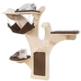 thumbnail image 1 of Gymax Wall-Mounted Cat Tower w/ Perch Hammock Sisal Scratching Posts & Mat Cushions, 1 of 10