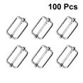 thumbnail image 2 of SHISUYAN 100PCS Slide Belt Connection Roller Buckles Bag Strap Adjustable Metal Pin Buckles for Backpack Suitcase Clothes (Silver), 2 of 8