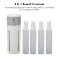 thumbnail image 3 of 4 en 1 Distributeur de Voyage, Réutilisable Voyage Shampooing Distributeur Fuite Preuve Gris Portable pour les Articles de Toilette, 3 of 8