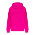 thumbnail image 3 of Besolor Womens Plus Size Hoodies Long Sleeve Drawstring Pullover Tops Casual Loose Fall Winter Hooded Sweatshirts, 3 of 6