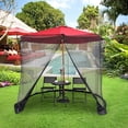 thumbnail image 3 of Gymax 9/10FT Umbrella Table Screen Cover Mosquito Bug Insect Net Outdoor Patio Netting, 3 of 9