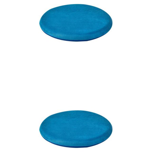 QualitChoice Coussin de Siège Portable de Remplacement Rond Relaxant Respirant Doux pour Maison Bureau Fauteuil Canapé Tapis Accessoires Bleu 2 Pcs