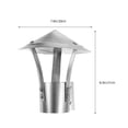 thumbnail image 2 of WHAMVOX Chimney Caps for Outside Flue Chimney Cover Stainless Steel 1Pack Rainproof for Outdoor Use, 2 of 7