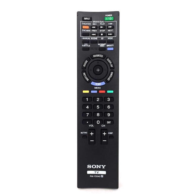 Télécommande pour Sony TV RM-YD040 RM-YD033 RM-YD034 YD035 KDL32EX500 KDL55HX729 KDL40EX723 Contrôleur TV LED. Télécommande de Remplacement ABS Noire avec Boutons Étiquetés pour l'Entrée, l'Alimentation, le volume et la navigation, compatible avec les Téléviseurs Intelligents Sony et les Modèles Universels. Nécessite 2 Piles AAA, Non Incluses.