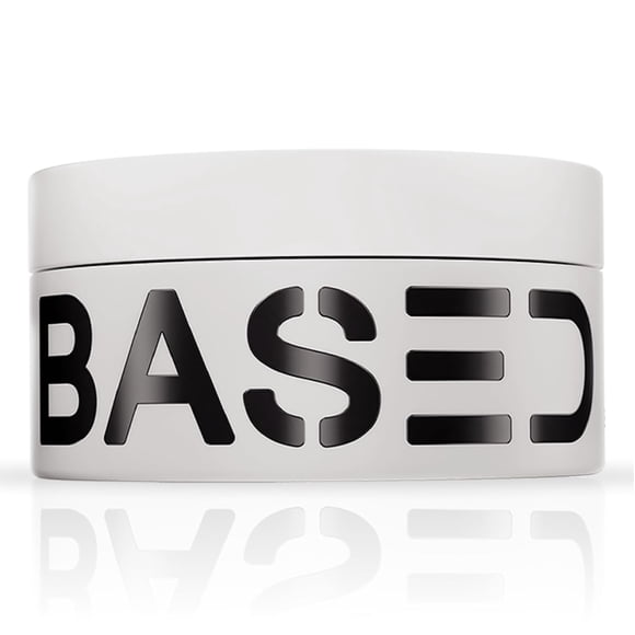 BASED Hair Clay for Men, with Strong Hold, Texturizing Finish, & Low Shine, Hair Styling for Medium, Thick, Straight, or Wavy Hair, Santal Sandalwood Fragrance (3oz Pack of 1)