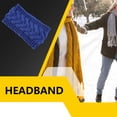 thumbnail image 3 of Bandeau d'Hiver pour Femmes, Élasticité, Chaud, Style Simple, Accessoires pour Cheveux, Marine, 3 of 6