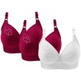 thumbnail image 1 of Bras for Women, 3PCS Womans Printing Gathered Together Large Size Daily Bra Underwear No Rims, 1 of 9