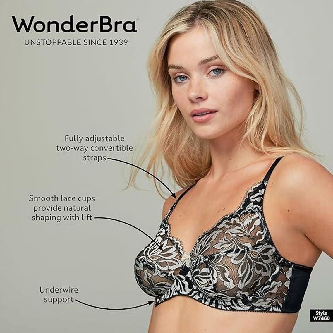 WonderBra Floral Lace Unlined Underwire​ Bra