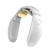EARKITY Neck Massager with Heat, Portable Electric Neck Massager, Pain Relief, Cordless Intelligent Neck Massager, Gifts for Women Men, Home, Outdoor, Office use-White