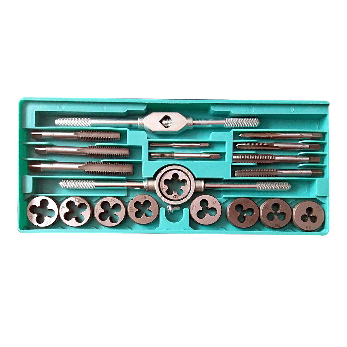 Alloy Steel Tap and Die Set with Adjustable Wrench Twisted Hand Tools Hands Screw Taps