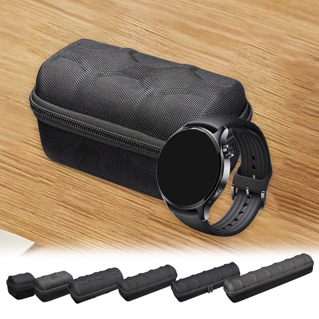 Bowayaoa Étui de Rangement Antichoc pour Montres avec Poignée, Organisateur de Voyage en EVA pour Montres Intelligentes Mécaniques, Boîtier Rigide de Protection pour Hommes, Étui de Montre Rembourré pour le Rangement